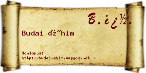 Budai Áhim névjegykártya
